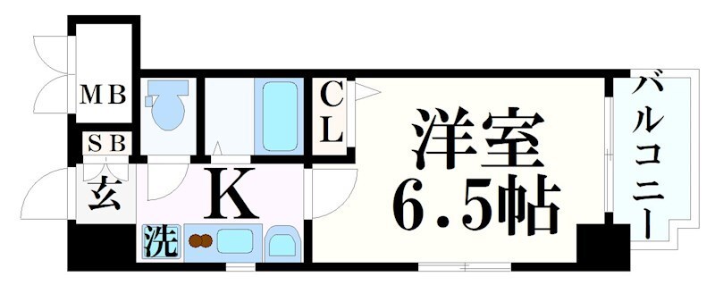 兵庫駅 徒歩6分 9階の物件間取画像