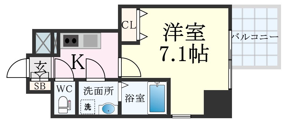 神戸駅 徒歩10分 8階の物件間取画像