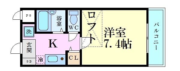 芦屋駅 徒歩6分 2階の物件間取画像