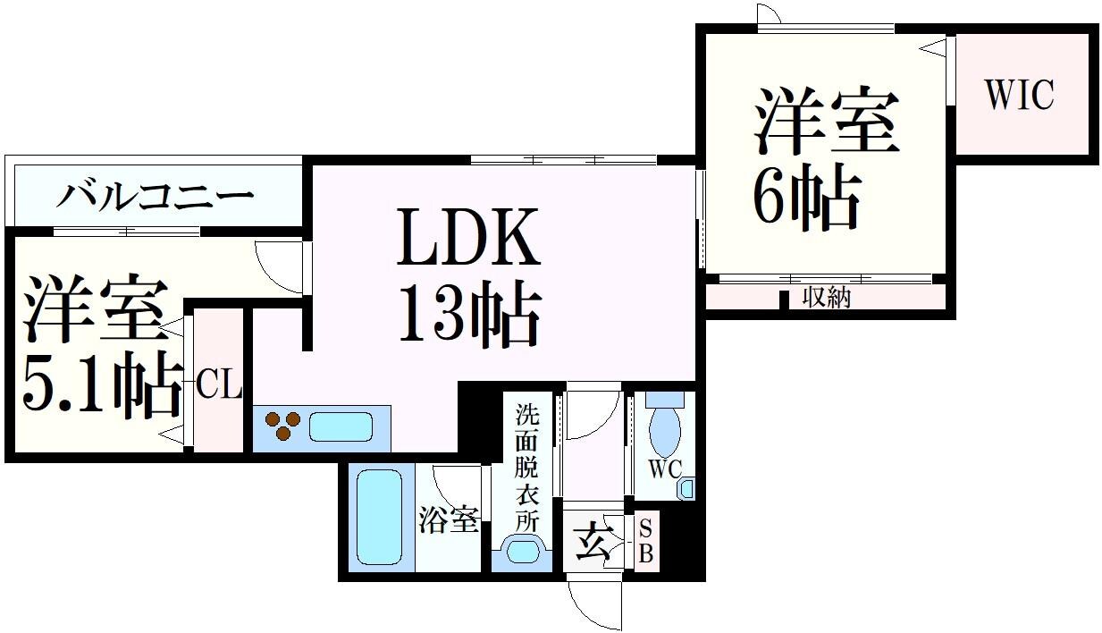 シャーメゾンガーデンズセリシール高羽東館の物件間取画像