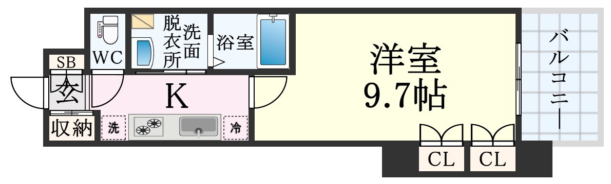 兵庫駅 徒歩5分 6階の物件間取画像