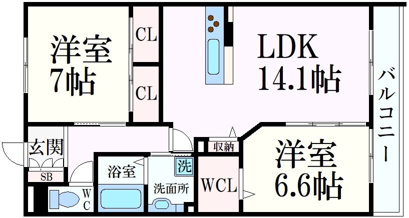 御影駅 徒歩7分 1階の物件間取画像