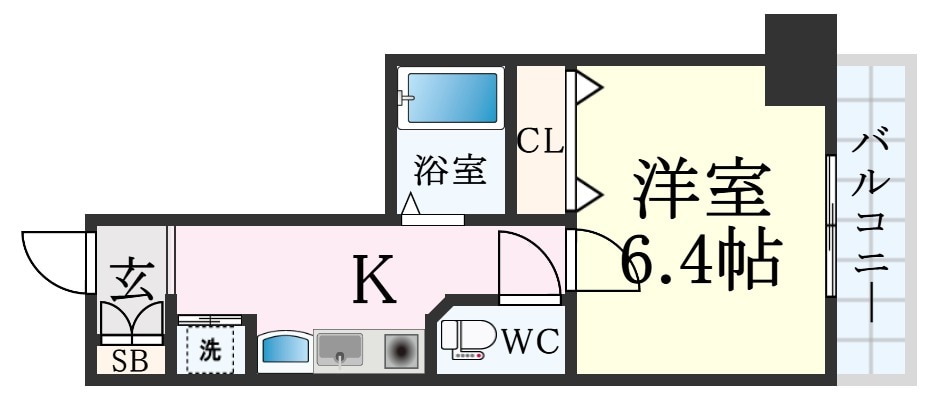 三ノ宮駅 徒歩5分 3階の物件間取画像