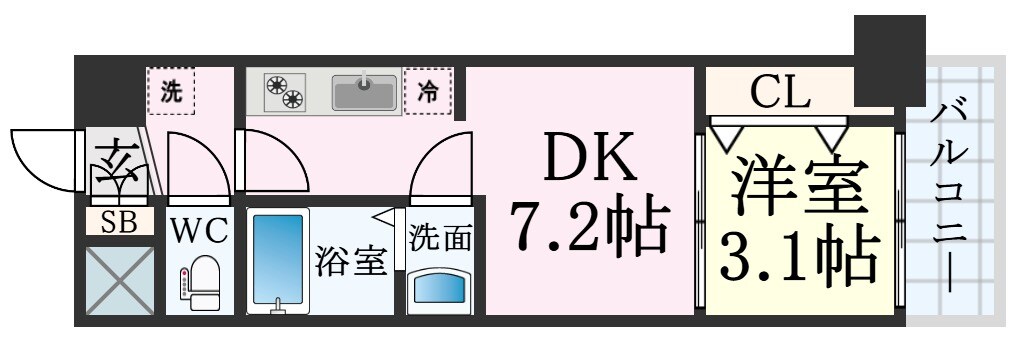 兵庫駅 徒歩6分 4階の物件間取画像