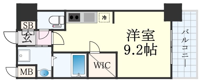 湊川公園駅 徒歩5分 9階の物件間取画像