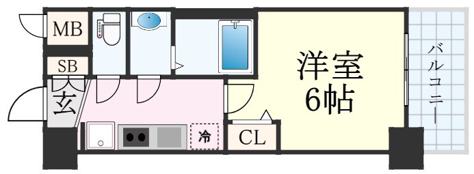 湊川公園駅 徒歩5分 10階の物件間取画像