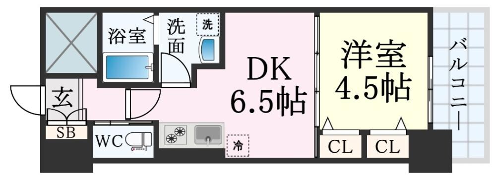 三ノ宮駅 徒歩5分 14階の物件間取画像