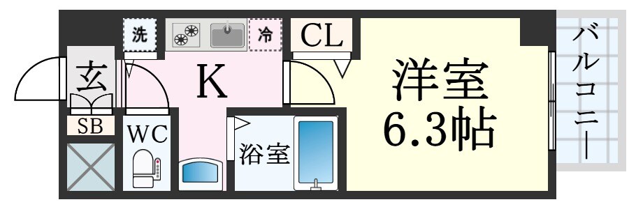 グランカリテ神戸WESTの物件間取画像