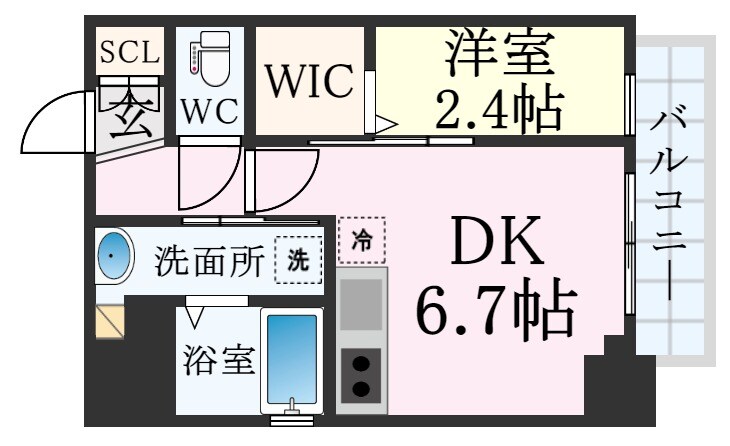 中央市場前駅 徒歩6分 3階の物件間取画像