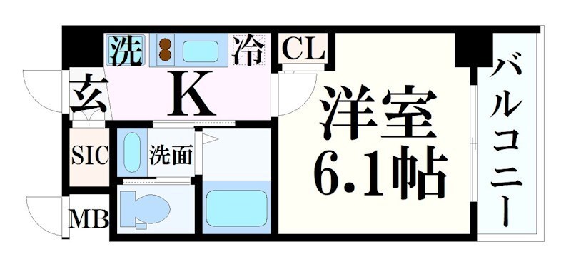 EC神戸元町IIRESERVE（エステムコート神戸元町IIリの物件間取画像