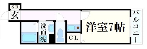 神戸駅 徒歩6分 8階の物件間取画像