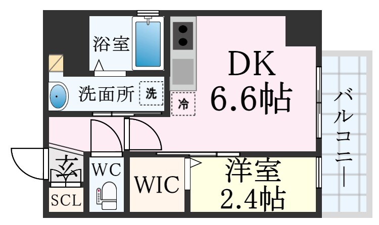 中央市場前駅 徒歩6分 3階の物件間取画像