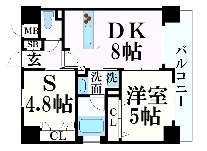 神戸駅 徒歩5分 3階の物件間取画像