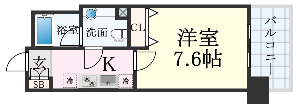 春日野道駅 徒歩2分 8階の物件間取画像