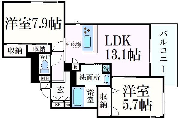 シャーメゾンMAYA岡本の物件間取画像