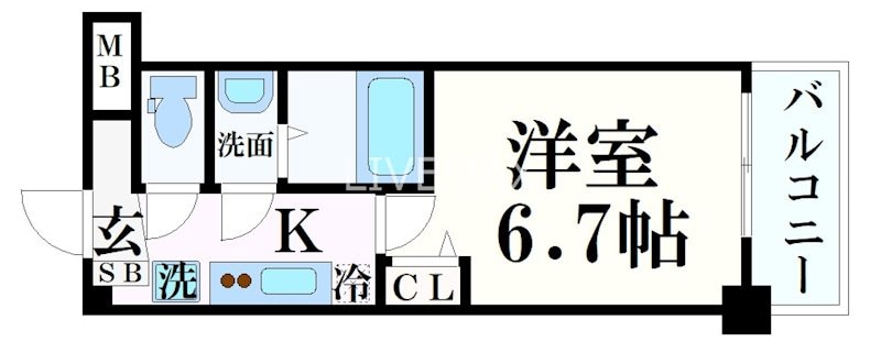 兵庫駅 徒歩6分 10階の物件間取画像