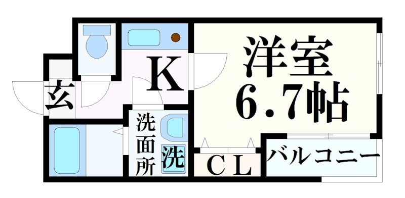 兵庫駅 徒歩10分 3階の物件間取画像