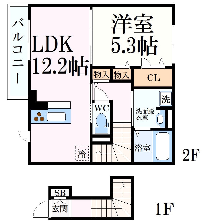 芦屋駅 徒歩7分 2階の物件間取画像