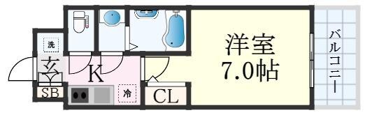 ソルテラスKOBE湊町の物件間取画像