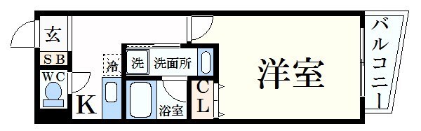 元町駅 徒歩1分 8階の物件間取画像