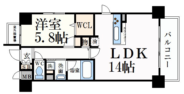 摂津本山駅 徒歩8分 6階の物件間取画像