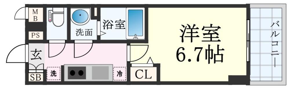 神戸駅 徒歩8分 7階の物件間取画像