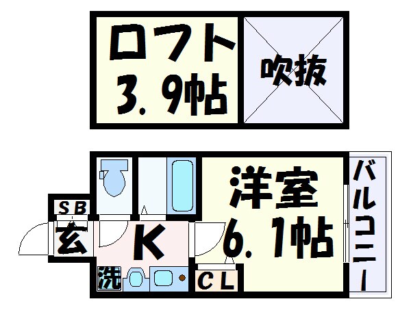 大倉山駅 徒歩5分 5階の物件間取画像