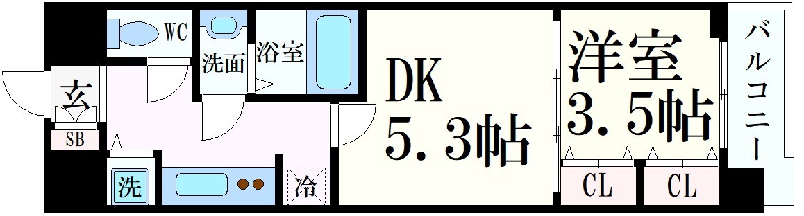 三ノ宮駅 徒歩9分 14階の物件間取画像