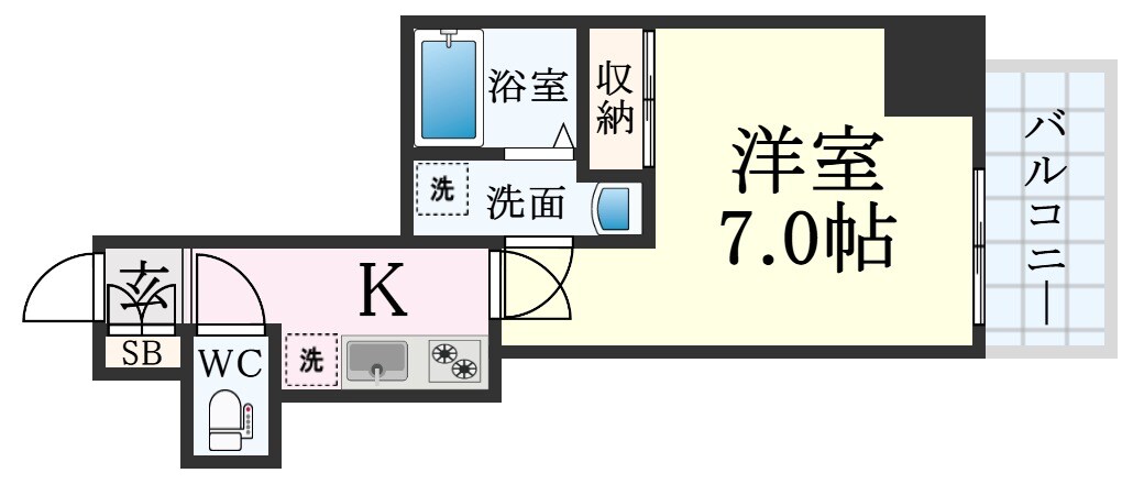 兵庫駅 徒歩7分 7階の物件間取画像