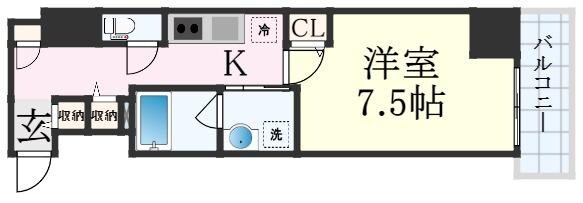 神戸駅 徒歩7分 6階の物件間取画像