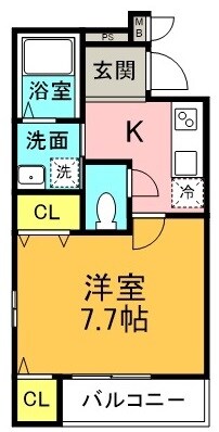 フジパレス西宮鳴尾Ⅱ番館の物件間取画像