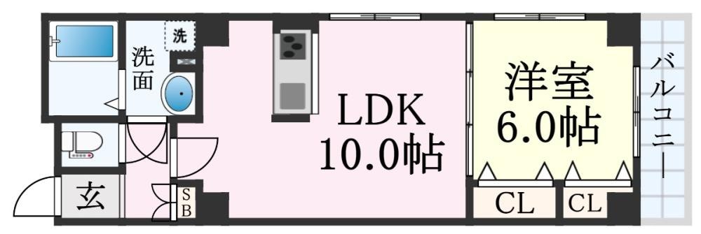 新開地駅 徒歩6分 3階の物件間取画像