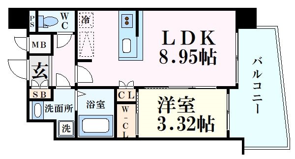 セレニテ甲子園プリエの物件間取画像