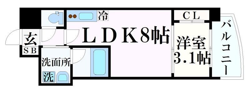 みなと元町駅 徒歩2分 13階の物件間取画像