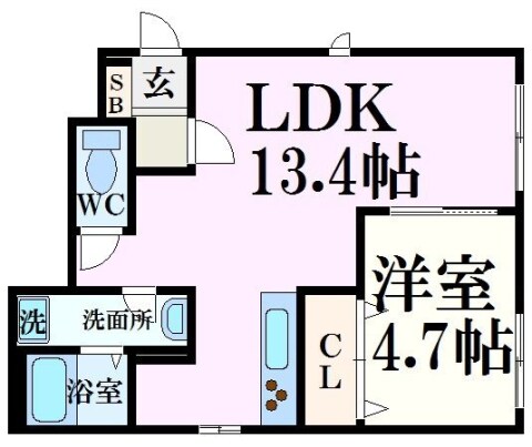 リタフレール一番町の物件間取画像