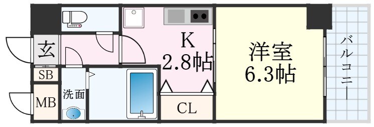 兵庫駅 徒歩5分 8階の物件間取画像