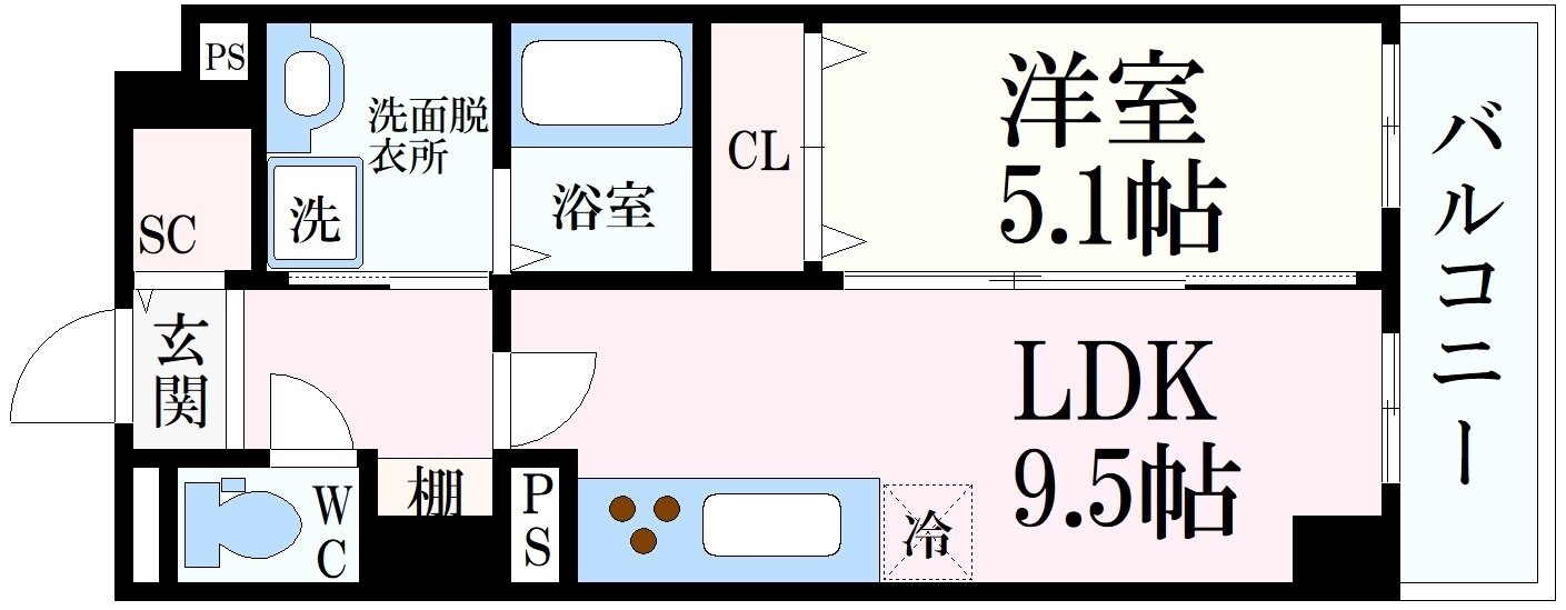 フレンシア西宮北口の物件間取画像