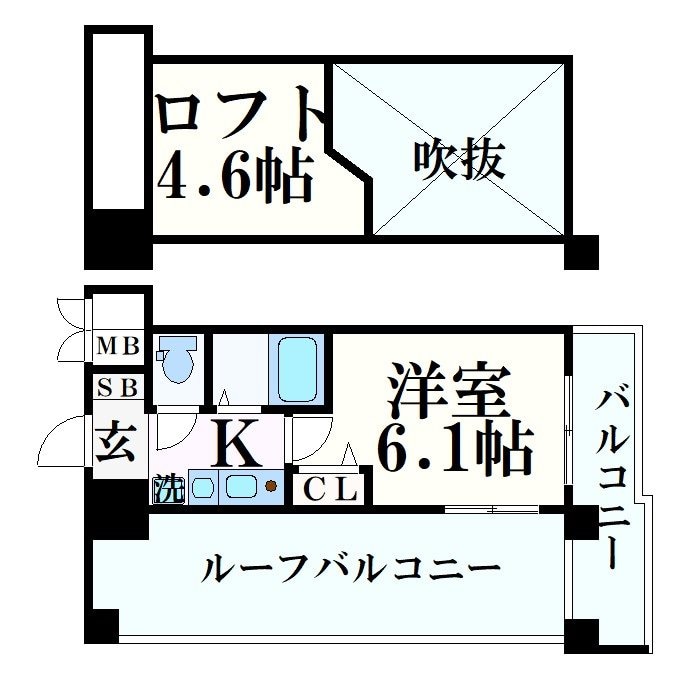 エステムコート神戸ハーバーランド前Ⅲコスタリティの物件間取画像