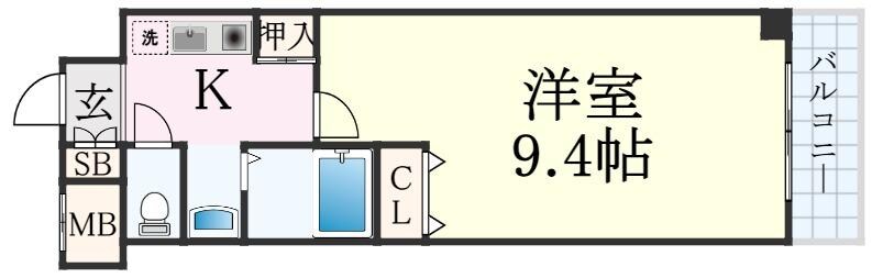 神戸駅 徒歩10分 6階の物件間取画像