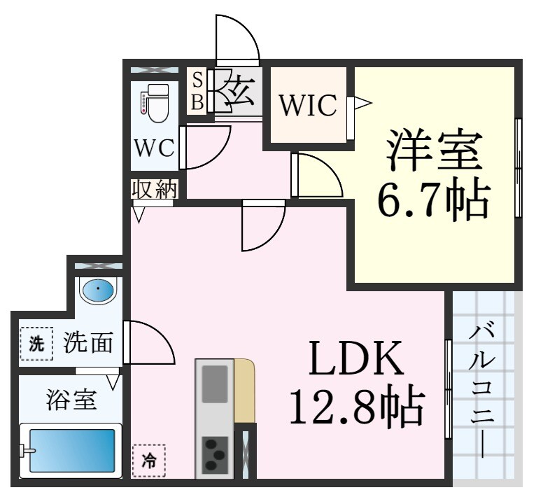 春日野道駅 徒歩10分 3階の物件間取画像