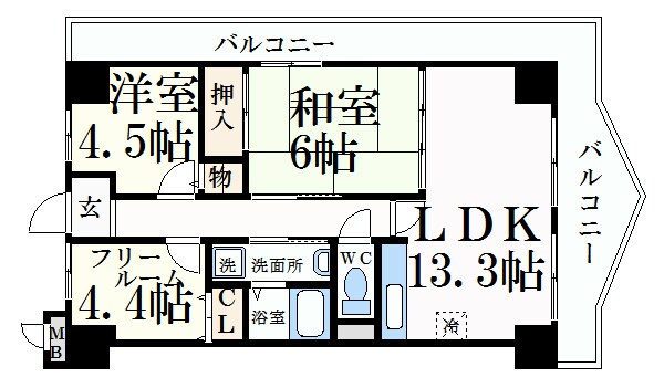 新開地駅 徒歩5分 2階の物件間取画像