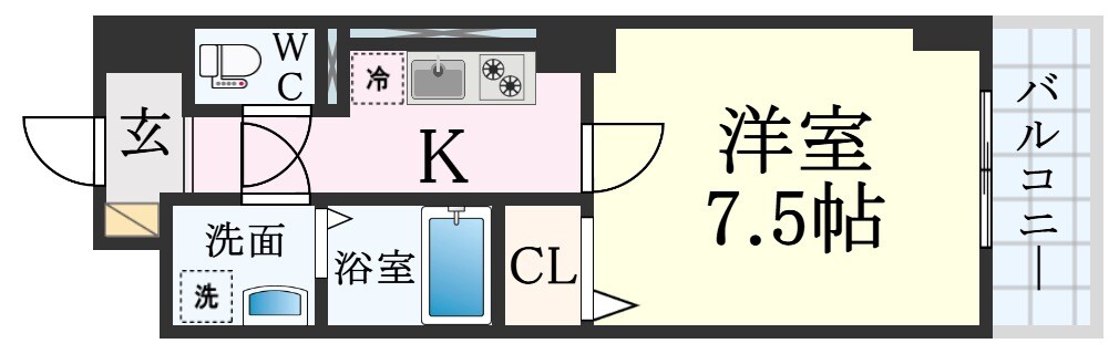 元町駅 徒歩7分 8階の物件間取画像