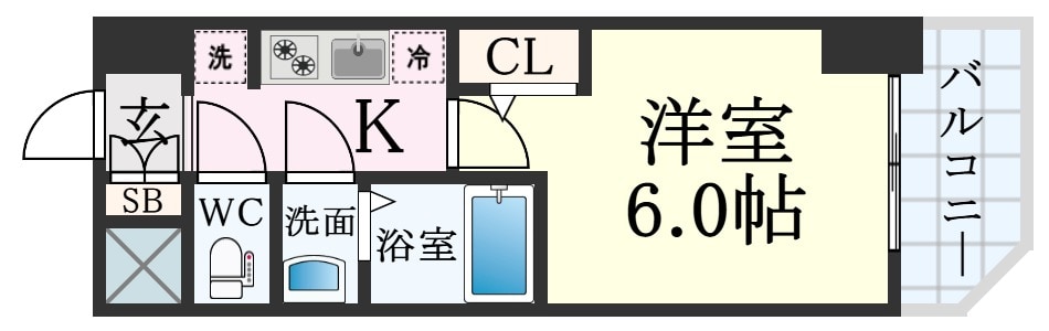 高速神戸駅 徒歩2分 3階の物件間取画像