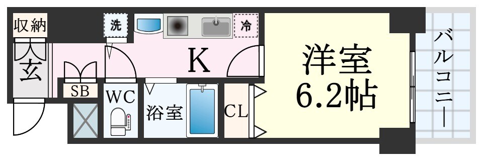 春日野道駅 徒歩4分 7階の物件間取画像