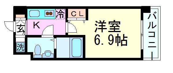 レジュールアッシュ尼崎駅前の物件間取画像