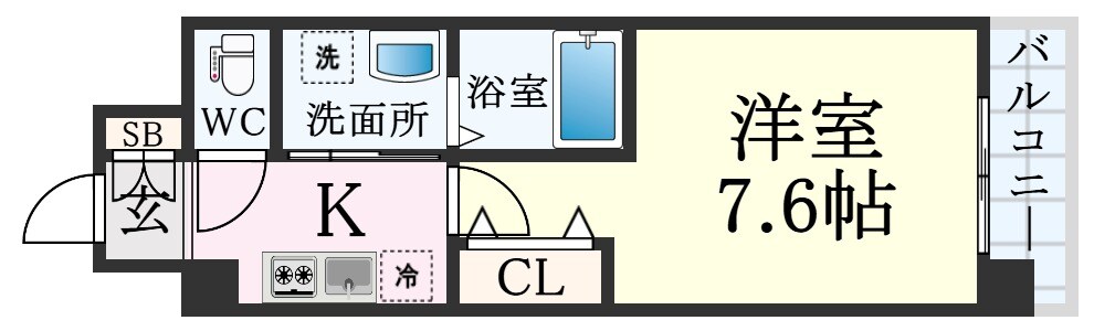 神戸三宮駅 徒歩9分 10階の物件間取画像