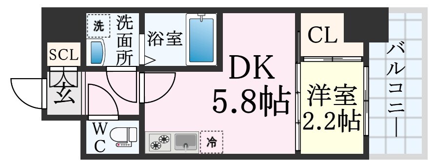 高速神戸駅 徒歩2分 14階の物件間取画像