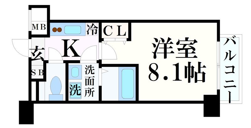 神戸駅 徒歩4分 15階の物件間取画像