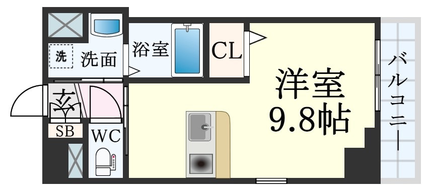 みなと元町駅 徒歩2分 4階の物件間取画像