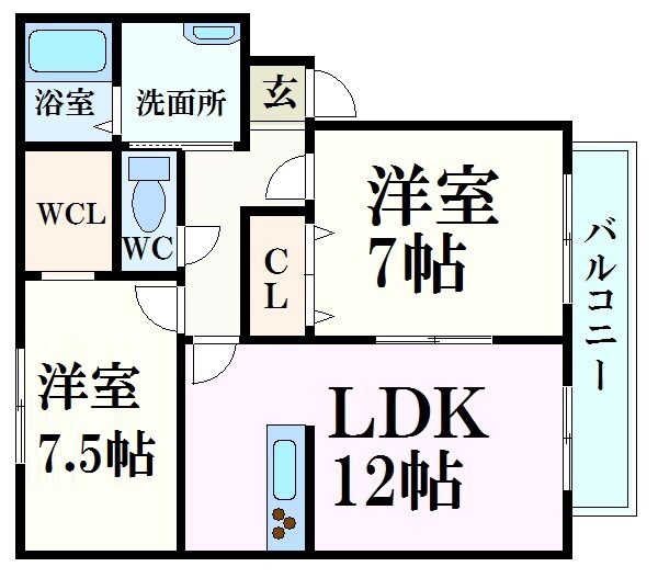 プランドールA棟の物件間取画像